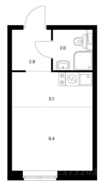 Квартира-студия: Москва, жилой комплекс Полар, 1.2 (19.9 м) - Фото 0