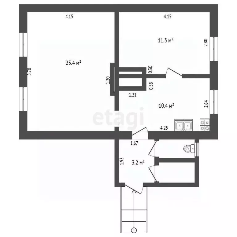 2-к кв. Архангельская область, Котлас ул. Лазо, 19 (45.2 м) - Фото 1