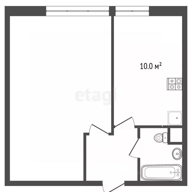 1-к кв. Москва Чапаевский пер., 5К1 (34.8 м) - Фото 2