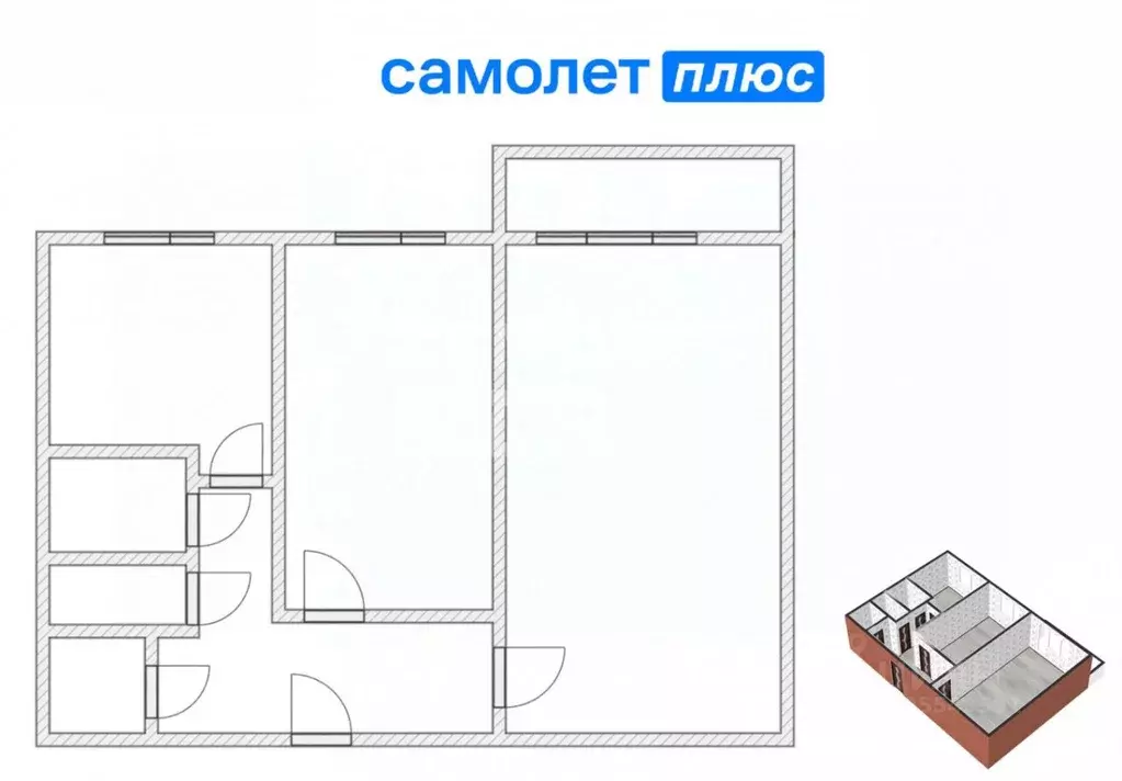 2-к кв. Кемеровская область, Кемерово Гурьевская ул., 18 (43.9 м) - Фото 2