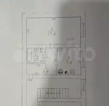 1-к. квартира, 34 м, 2/2 эт. - Фото 0