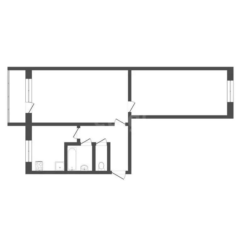 2-комнатная квартира: Тверь, улица Маршала Василевского, 23 (44 м) - Фото 1