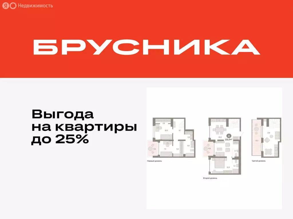 4-комнатная квартира: Тюмень, ЖК Дом у Озера (130.97 м) - Фото 0
