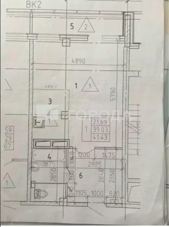 1-к кв. Приморский край, Владивосток ул. Крыгина, 94 (41.43 м) - Фото 2