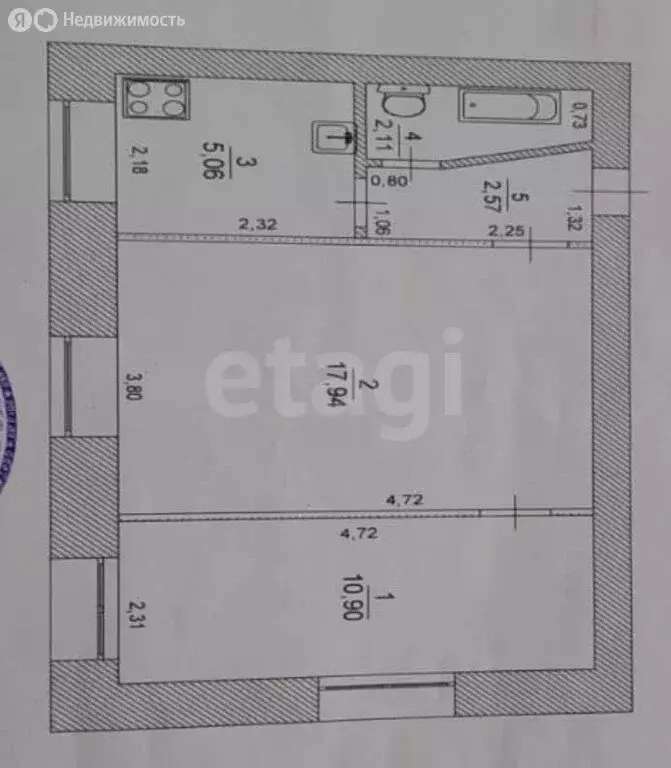 2-комнатная квартира: Ульяновск, улица Гафурова, 19 (38.6 м) - Фото 0