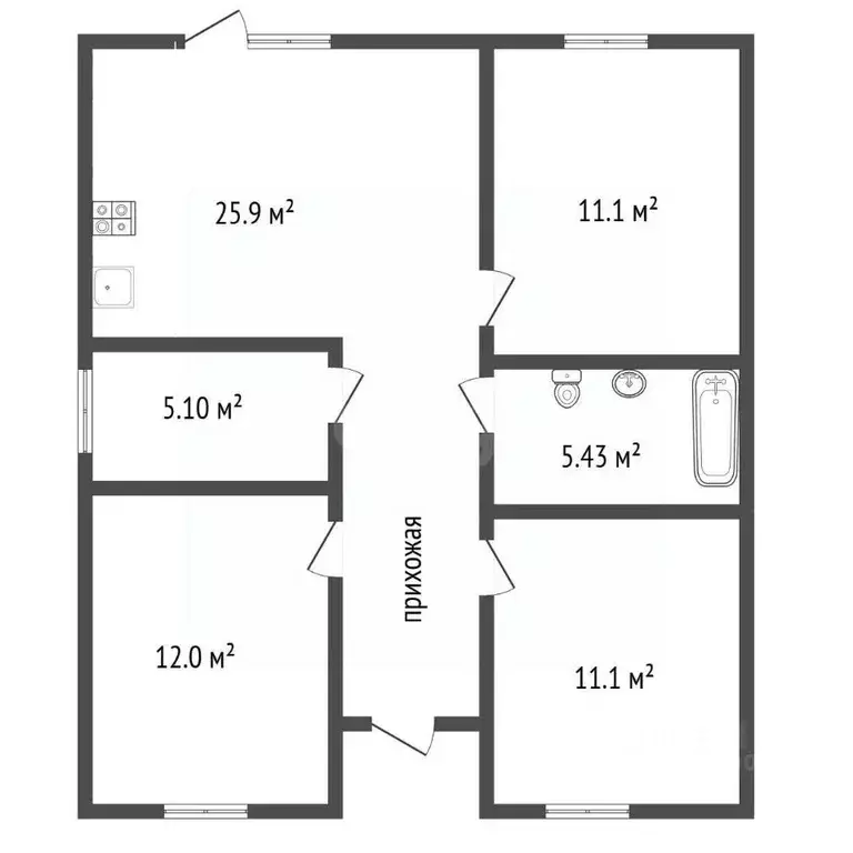 Дом в Воронежская область, Семилуки Молодежная ул., 35А (80 м) - Фото 2