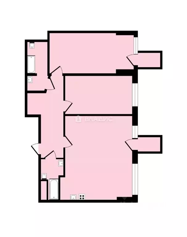 3-к кв. Москва Береговой проезд, 1А (103.0 м) - Фото 2