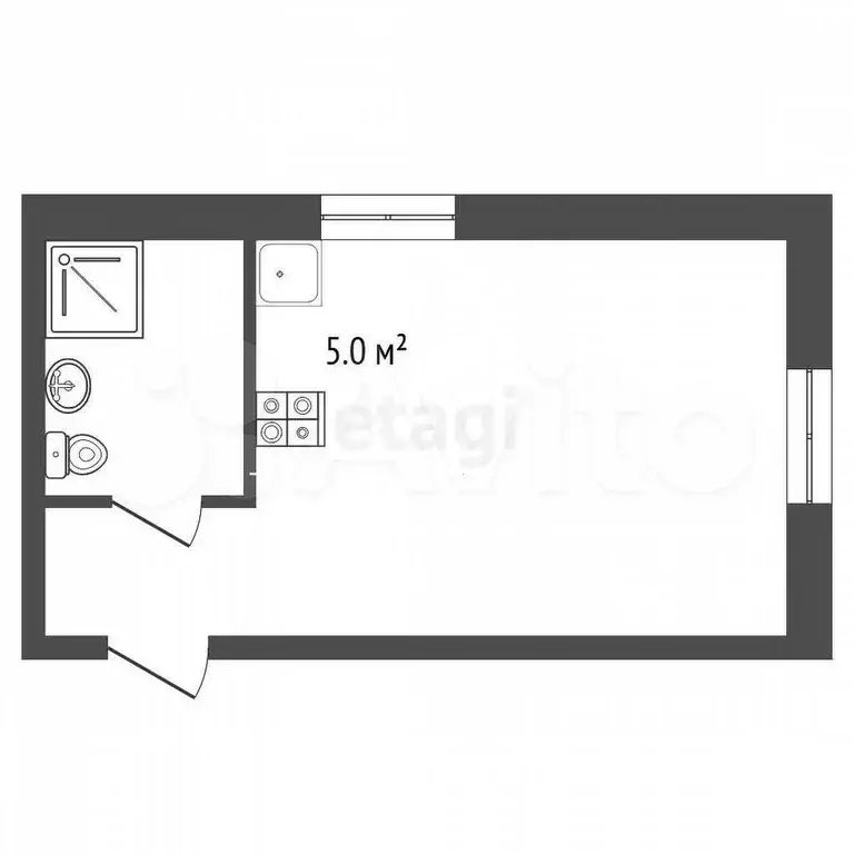 Квартира-студия, 17,5 м, 3/4 эт. - Фото 0