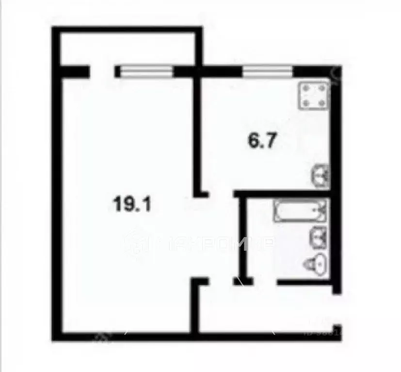 1-к кв. Челябинская область, Челябинск просп. Победы, 169 (31.9 м) - Фото 2