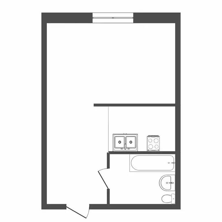 1-комнатная квартира: Тюмень, Олимпийская улица, 17 (13.2 м) - Фото 0