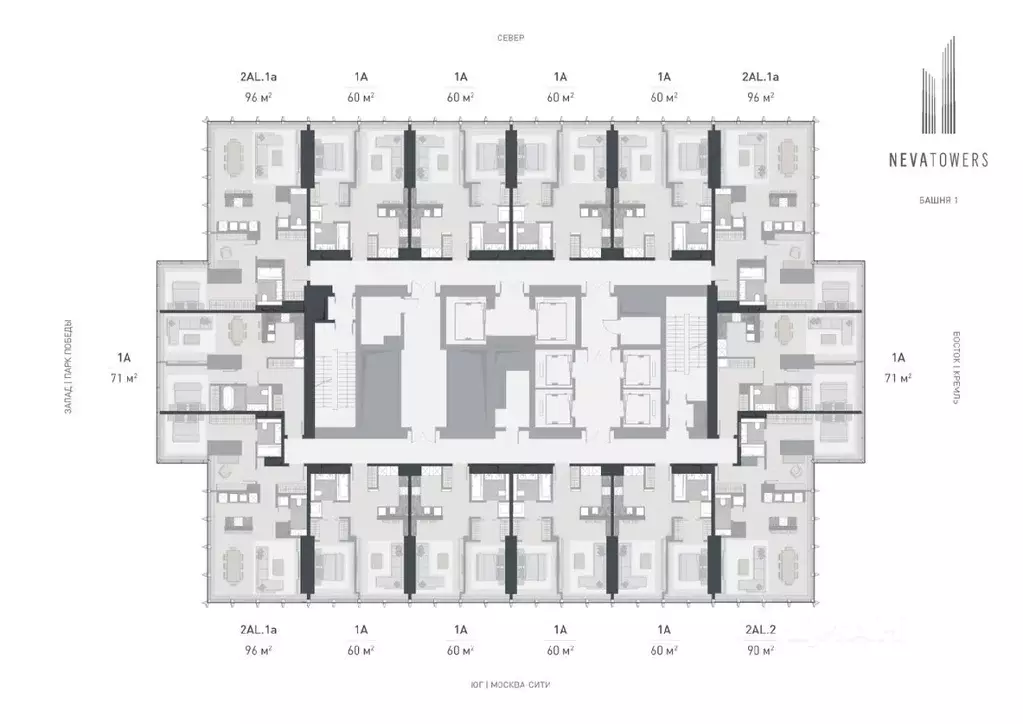 4-к кв. Москва 1-й Красногвардейский проезд, 22с1 (209.7 м) - Фото 1