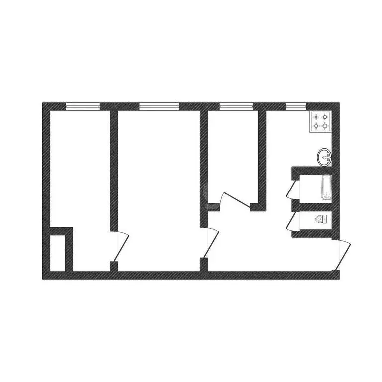 3-комнатная квартира: Валуйки, улица Степана Разина, 11 (57.7 м) - Фото 1