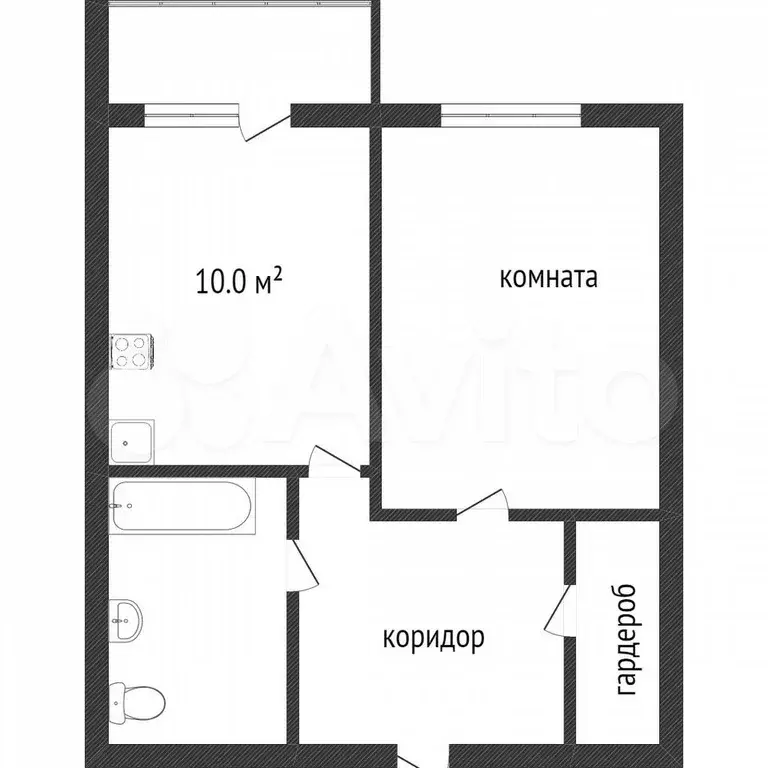 1-к. квартира, 36 м, 10/12 эт. - Фото 0