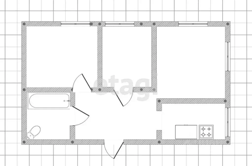 3-к кв. Владимирская область, Муром Молодежная ул., 8 (50.0 м) - Фото 1