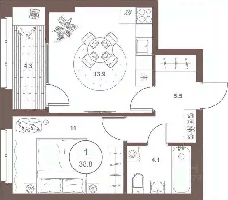 1-к кв. Пензенская область, Пенза Арбеково жилрайон, Дальнее Арбеково ... - Фото 1