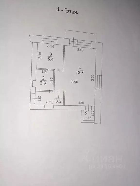 1-к кв. Кемеровская область, Кемерово ул. Александрова, 15 (31.0 м) - Фото 0