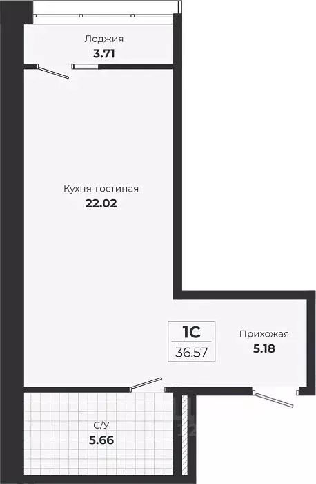 Студия Новосибирская область, Новосибирск Лесоперевалка мкр, Ясный ... - Фото 0