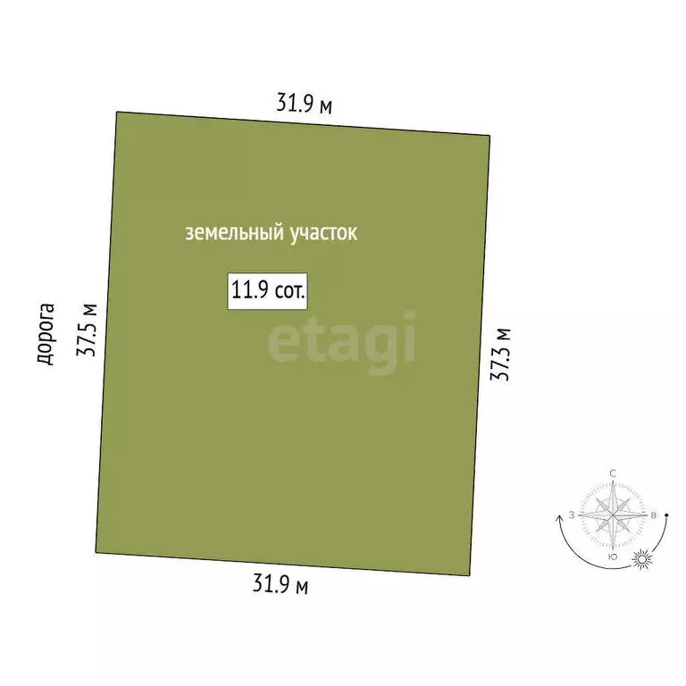 Участок в Тюмень (11.89 м) - Фото 0