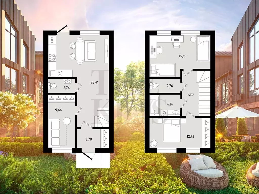 Таунхаус в Санкт-Петербург пос. Стрельна, Красносельское ш., 101к1 (92 ... - Фото 0