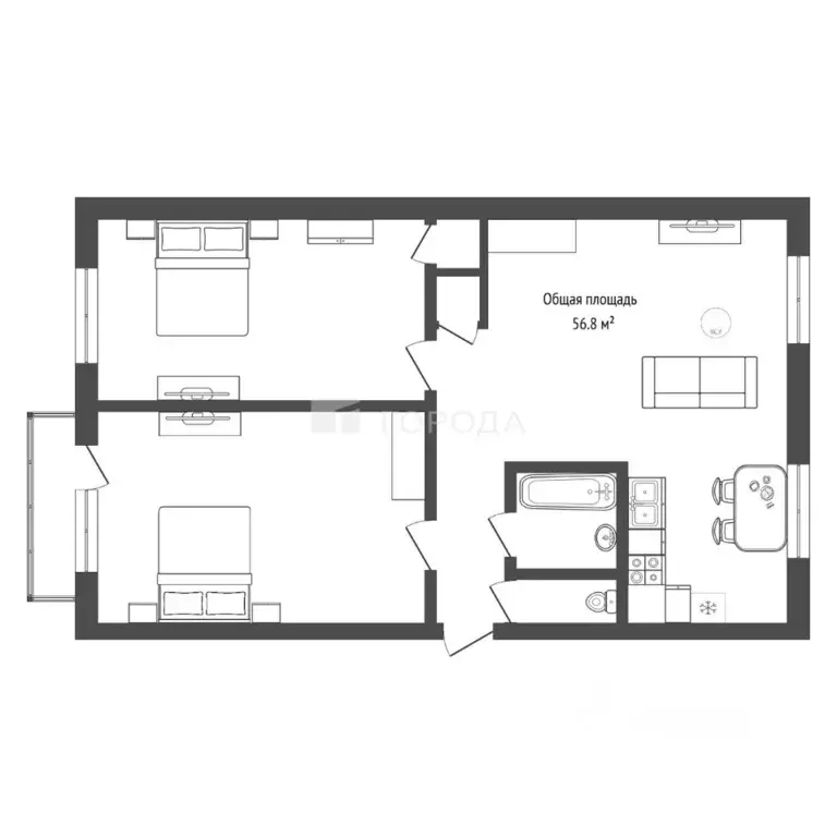 3-к кв. Новосибирская область, Новосибирск Пашино мкр, ул. Флотская, ... - Фото 2