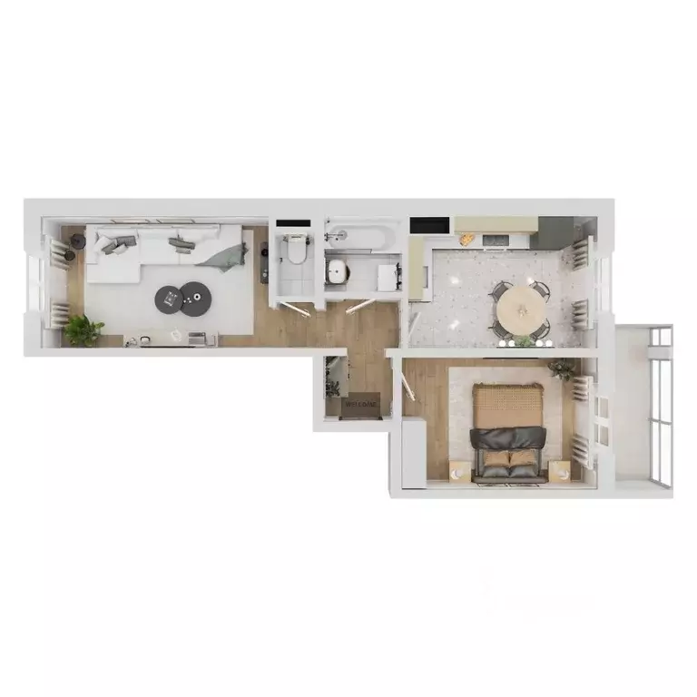 2-к кв. Свердловская область, Каменск-Уральский Октябрьский мкр,  ... - Фото 1