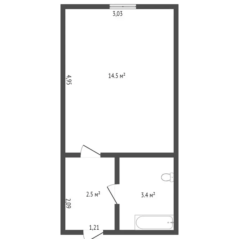 Квартира-студия: Благовещенск, Нагорная улица, 5/3 (21 м) - Фото 0