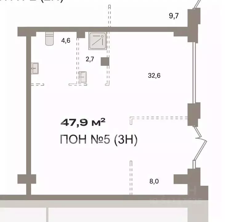 Помещение свободного назначения в Москва Загорьевская ул., 31 (48 м) - Фото 2