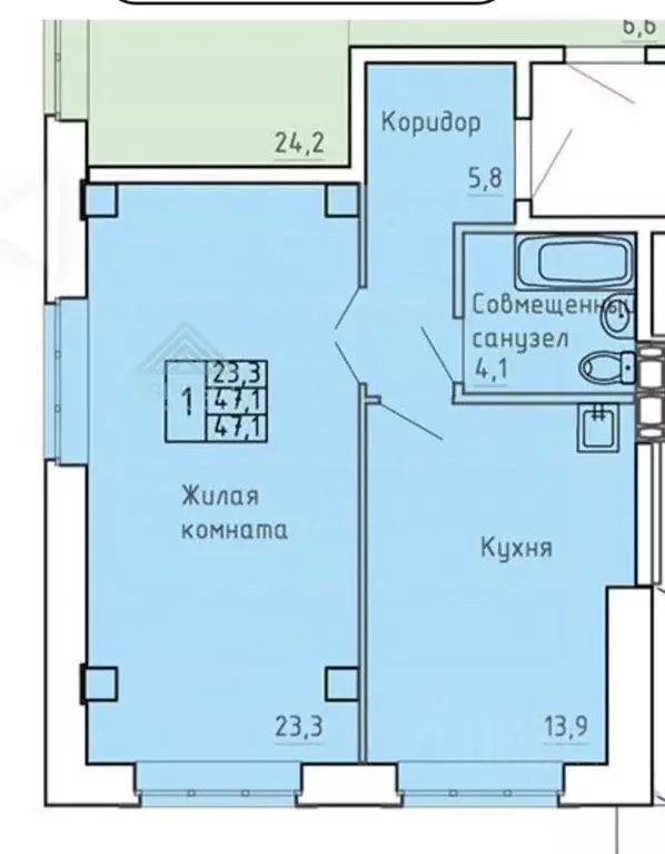 1-к кв. Хакасия, Абакан Советская ул., 94 (47.1 м) - Фото 2