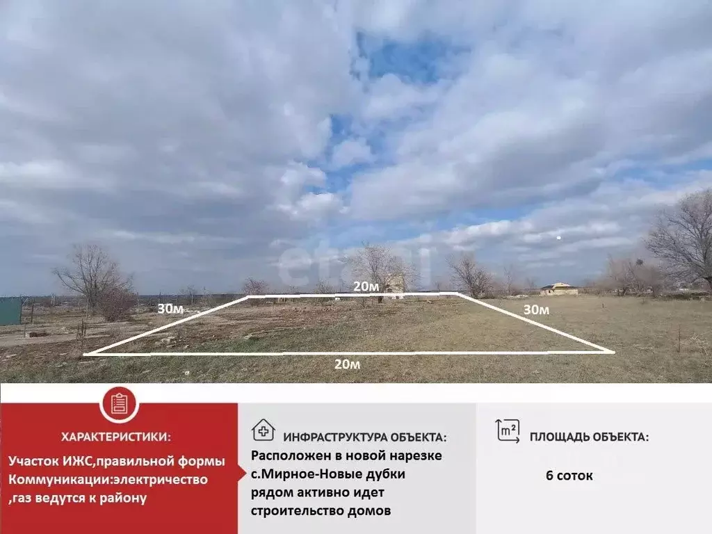 Участок в Крым, Симферопольский район, с. Мирное  (6.0 сот.) - Фото 0