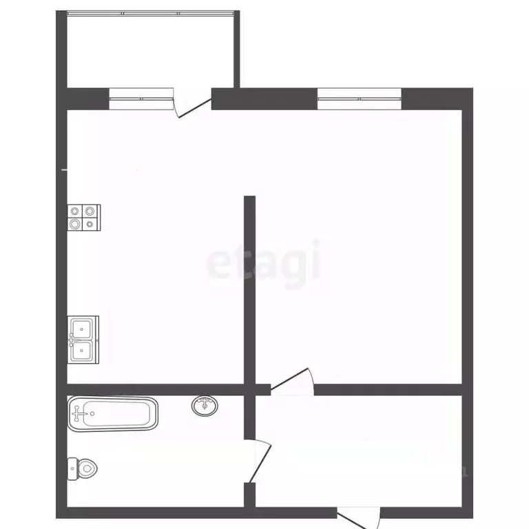 Студия Костромская область, Кострома Венеция мкр, 68 (23.0 м) - Фото 2