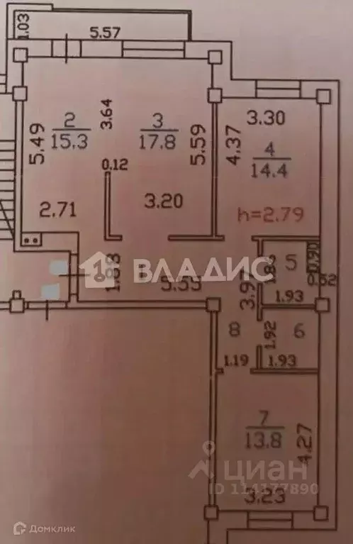 3-к кв. Иркутская область, Иркутск ул. Булавина, 10/4 (81.2 м) - Фото 1