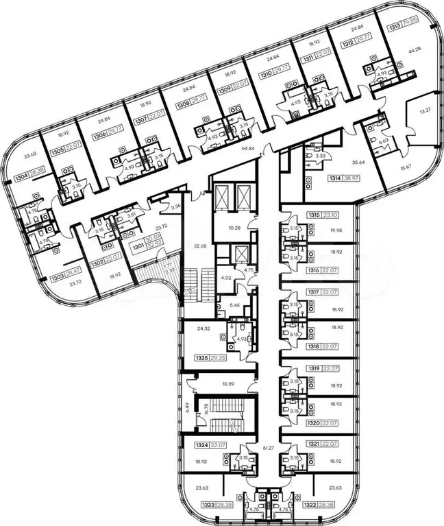 Апартаменты-студия, 22,1 м, 13/15 эт. - Фото 1