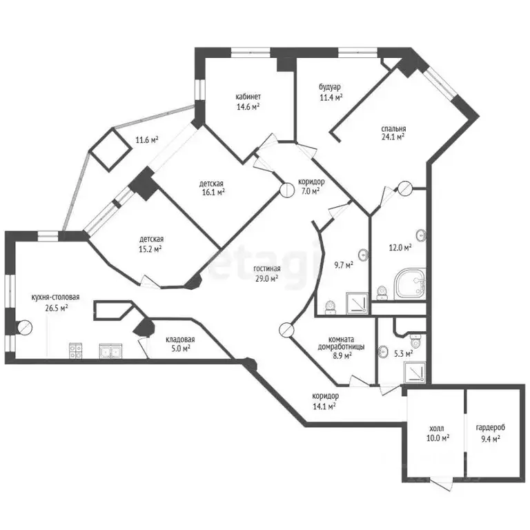 6-к кв. Москва Можайское ш., 2 (237.0 м) - Фото 2