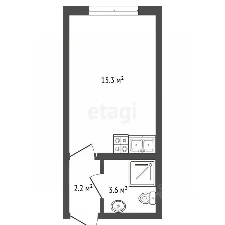 Студия Санкт-Петербург дор. Муринская, 31к1 (20.0 м) - Фото 2