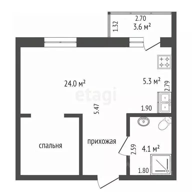 1-к кв. Краснодарский край, Анапа ул. Мирная, 29к11 (37.3 м) - Фото 1