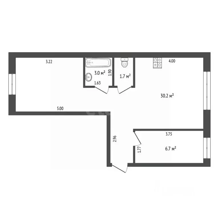 2-к кв. Тюменская область, Тюмень ул. Монтажников, 12 (49.0 м) - Фото 1