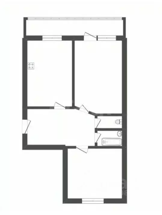 2-к кв. Воронежская область, Борисоглебск Матросовская ул., 109 (50.2 ... - Фото 1