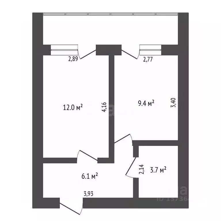 1-к кв. Амурская область, Благовещенск Амурская ул., 55/3 (31.2 м) - Фото 2