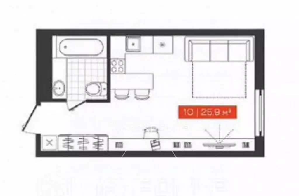 Студия Новосибирская область, Новосибирск Большевистская ул., 14 (26.0 ... - Фото 2