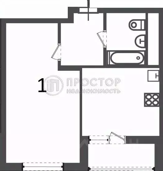 1-к кв. Москва Кусковская ул., 12/1 (40.3 м) - Фото 2