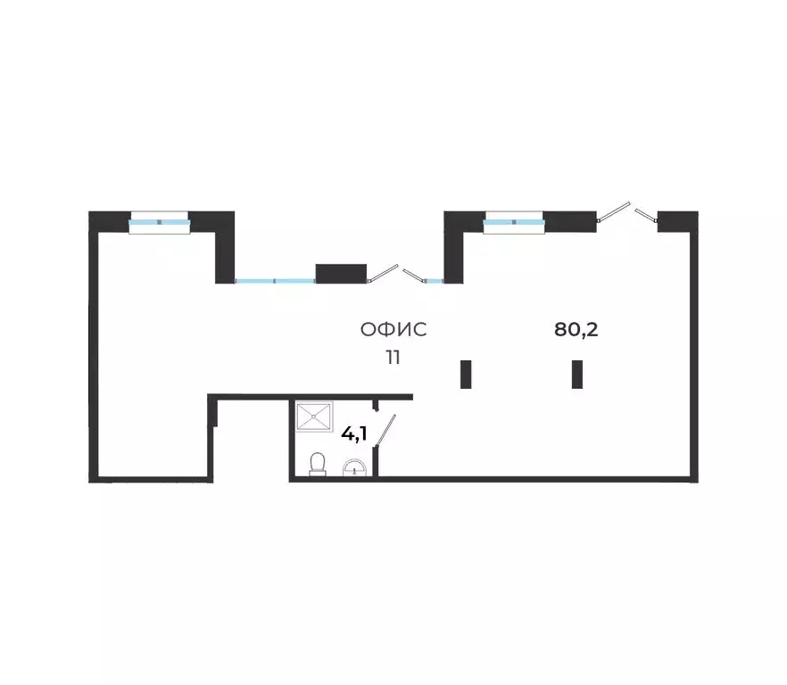 Офис (84.3 м) - Фото 1