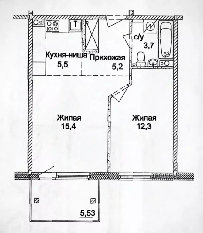 2-к кв. Карелия, Петрозаводск ул. Чистая, 12 (42.1 м) - Фото 2