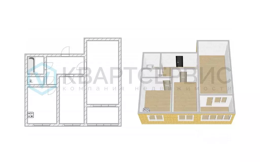 2-к кв. Омская область, Омск Московка-2 мкр, ул. Ярослава Гашека, 3/2 ... - Фото 2