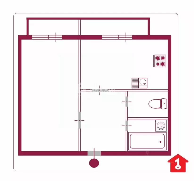 1-к кв. Омская область, Омск проезд 2-й Амурский, 4 (36.9 м) - Фото 2