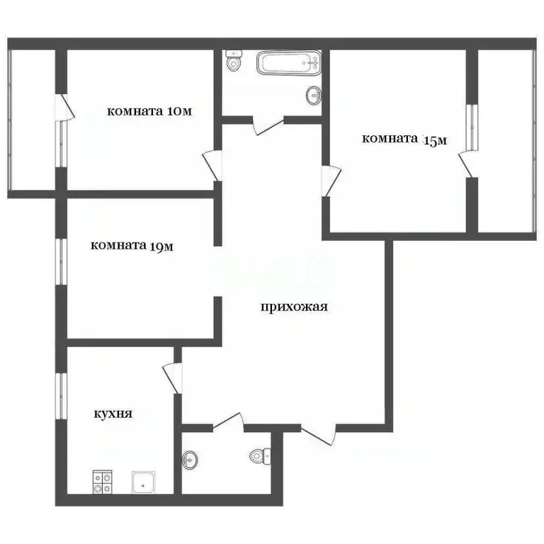 3-к кв. Воронежская область, Воронеж ул. 25 Января, 34Б (85.3 м) - Фото 2