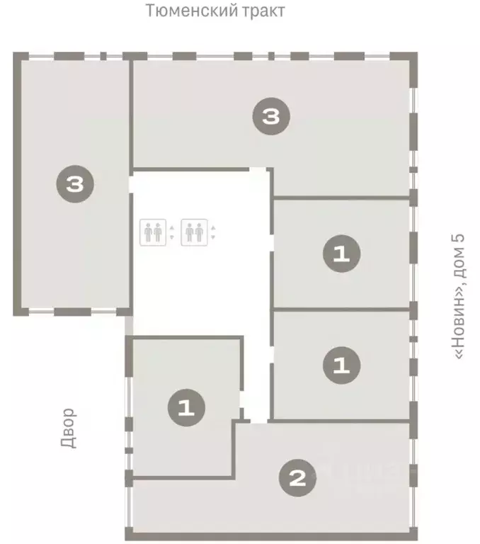 1-к кв. Ханты-Мансийский АО, Сургут 35-й мкр, Квартал Новин жилой ... - Фото 2