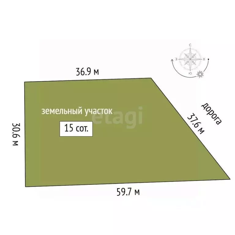 Участок в Тюменская область, Нижнетавдинский муниципальный округ, с. ... - Фото 2