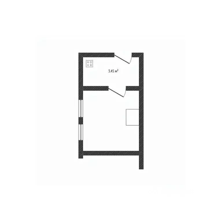 1-к кв. Белгородская область, Валуйки ул. 9 Января, 41 (13.1 м) - Фото 2