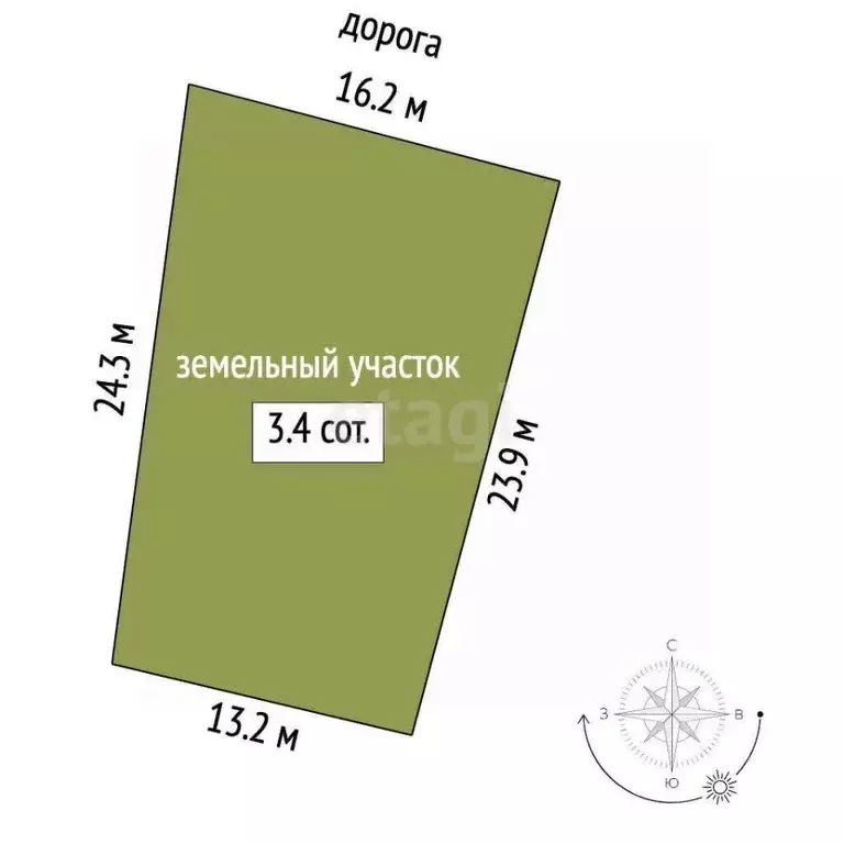 Участок в Ростовская область, Батайск ул. Клеверная (3.4 сот.) - Фото 2