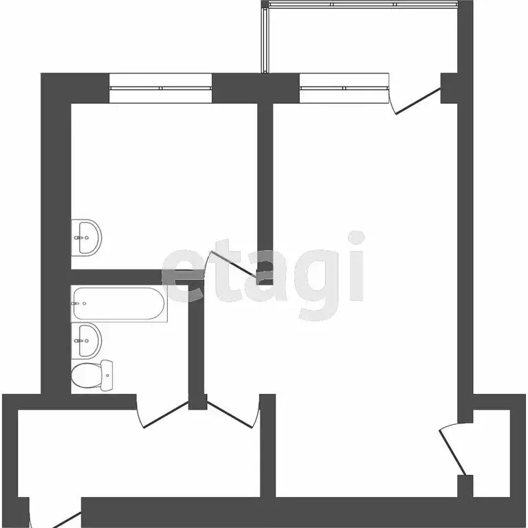 1-комнатная квартира: Томск, Иркутский тракт, 162 (32.5 м) - Фото 0
